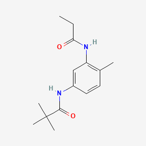 molecular formula C15H22N2O2 B1179611 2,2-dimethyl-N-[4-methyl-3-(propionylamino)phenyl]propanamide 