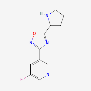 3-(5-Fluoropyridin-3-yl)-5-(pyrrolidin-2-yl)-1,2,4-oxadiazole