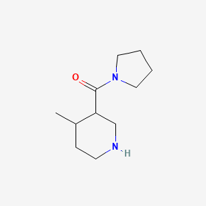 molecular formula C11H20N2O B11796415 (4-Methylpiperidin-3-yl)(pyrrolidin-1-yl)methanone 