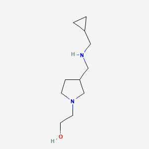 molecular formula C11H22N2O B11796425 2-(3-(((Cyclopropylmethyl)amino)methyl)pyrrolidin-1-yl)ethanol 