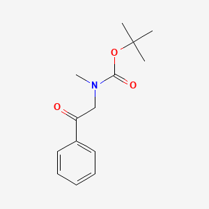 molecular formula C14H19NO3 B1179653 Methyl-(2-oxo-2-phenyl-ethyl)-carbamic acid tert-butyl ester CAS No. 138371-45-6