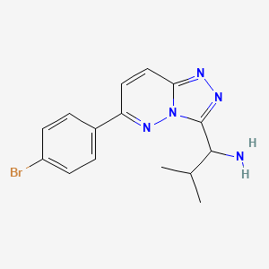 1-(6-(4-Bromophenyl)-[1,2,4]triazolo[4,3-b]pyridazin-3-yl)-2-methylpropan-1-amine