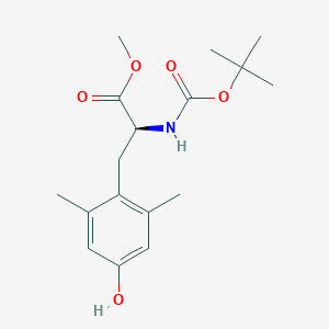 molecular formula C17H25NO5 B1179656 Methyl (s)-2-((tert-butoxycarbonyl)amino)-3-(4-hydroxy-2,6-dimethylphenyl)propanoate CAS No. 137650-15-8