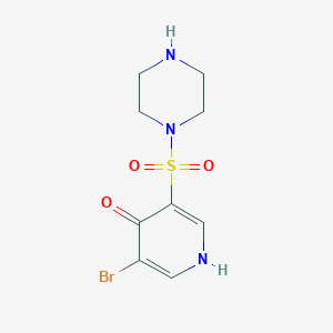 3-Bromo-5-(piperazin-1-ylsulfonyl)pyridin-4-ol