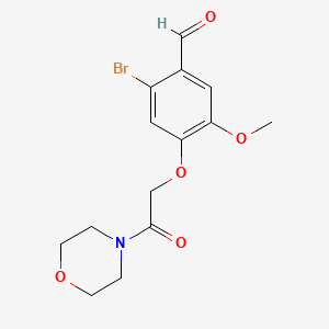 2-Bromo-5-methoxy-4-(2-morpholino-2-oxoethoxy)benzaldehyde