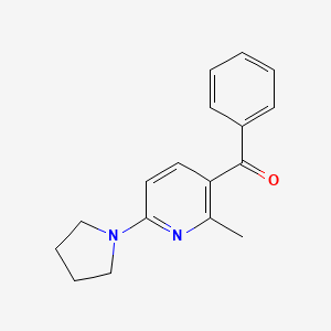 (2-Methyl-6-(pyrrolidin-1-yl)pyridin-3-yl)(phenyl)methanone