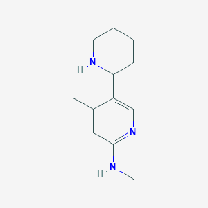 molecular formula C12H19N3 B11796628 N,4-Dimethyl-5-(piperidin-2-yl)pyridin-2-amine 