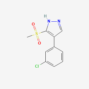 4-(3-Chlorophenyl)-3-(methylsulfonyl)-1H-pyrazole