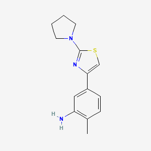 2-Methyl-5-(2-(pyrrolidin-1-yl)thiazol-4-yl)aniline