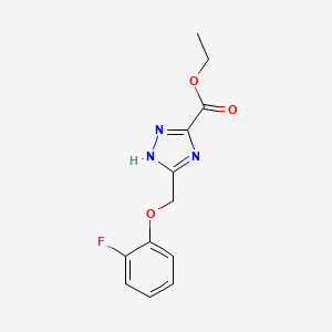 Ethyl 3-((2-fluorophenoxy)methyl)-1H-1,2,4-triazole-5-carboxylate