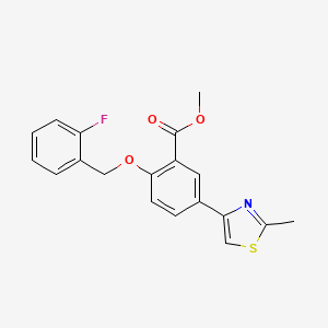 Methyl 2-((2-fluorobenzyl)oxy)-5-(2-methylthiazol-4-yl)benzoate