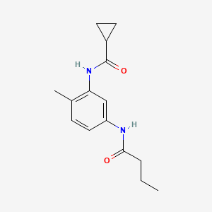 molecular formula C15H20N2O2 B1179673 N-[5-(butyrylamino)-2-methylphenyl]cyclopropanecarboxamide 