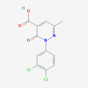 molecular formula C12H8Cl2N2O3 B11796733 2-(3,4-Dichlorophenyl)-6-methyl-3-oxo-2,3-dihydropyridazine-4-carboxylic acid 