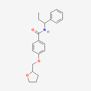 molecular formula C21H25NO3 B1179674 N-(1-phenylpropyl)-4-(tetrahydro-2-furanylmethoxy)benzamide 