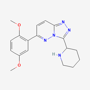 6-(2,5-Dimethoxyphenyl)-3-(piperidin-2-yl)-[1,2,4]triazolo[4,3-b]pyridazine