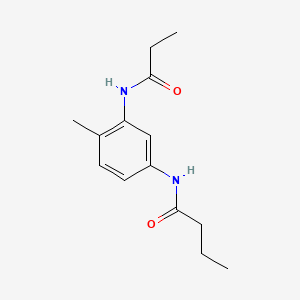 molecular formula C14H20N2O2 B1179679 N-[4-methyl-3-(propionylamino)phenyl]butanamide 
