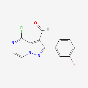 4-Chloro-2-(3-fluorophenyl)pyrazolo[1,5-a]pyrazine-3-carbaldehyde