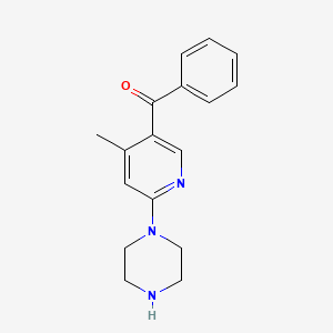 (4-Methyl-6-(piperazin-1-yl)pyridin-3-yl)(phenyl)methanone