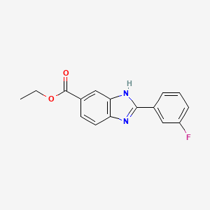 Ethyl 2-(3-fluorophenyl)-1H-benzo[d]imidazole-6-carboxylate