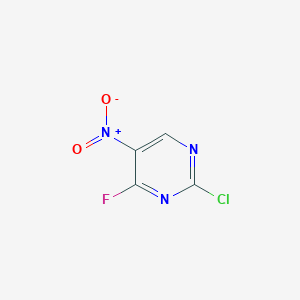 molecular formula C4HClFN3O2 B11796958 2-Chloro-4-fluoro-5-nitropyrimidine CAS No. 1416373-40-4