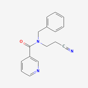 molecular formula C16H15N3O B1179699 N-benzyl-N-(2-cyanoethyl)nicotinamide 
