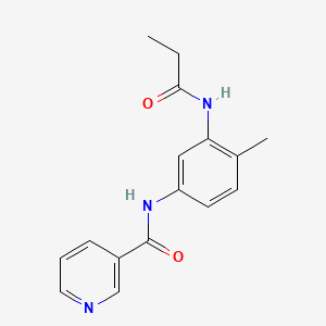 molecular formula C16H17N3O2 B1179703 N-[4-methyl-3-(propionylamino)phenyl]nicotinamide 
