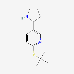 2-(tert-Butylthio)-5-(pyrrolidin-2-yl)pyridine