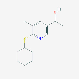 1-(6-(Cyclohexylthio)-5-methylpyridin-3-yl)ethanol