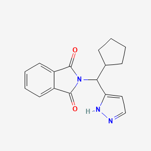 2-(Cyclopentyl(1H-pyrazol-3-yl)methyl)isoindoline-1,3-dione