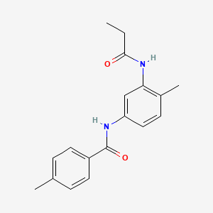 molecular formula C18H20N2O2 B1179717 4-methyl-N-[4-methyl-3-(propionylamino)phenyl]benzamide 