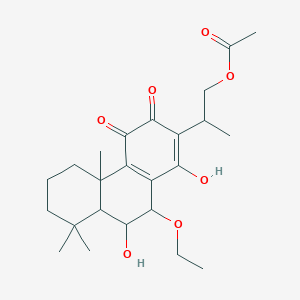molecular formula C24H34O7 B1179721 2-(10-Ethoxy-1,9-dihydroxy-4b,8,8-trimethyl-3,4-dioxo-5,6,7,8a,9,10-hexahydrophenanthren-2-yl)propyl acetate CAS No. 120462-46-6