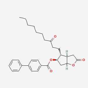 [(3Ar,4R,5R,6aS)-2-oxo-4-(3-oxodecyl)-3,3a,4,5,6,6a-hexahydrocyclopenta[b]furan-5-yl] 4-phenylbenzoate