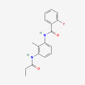 molecular formula C17H17FN2O2 B1179739 2-fluoro-N-[2-methyl-3-(propionylamino)phenyl]benzamide 