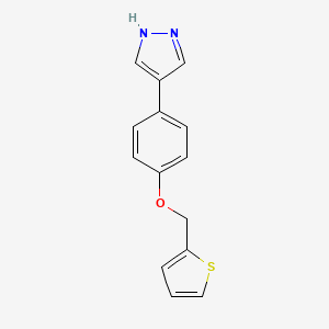 4-(4-(Thiophen-2-ylmethoxy)phenyl)-1H-pyrazole