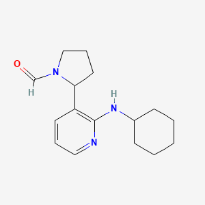 2-(2-(Cyclohexylamino)pyridin-3-yl)pyrrolidine-1-carbaldehyde