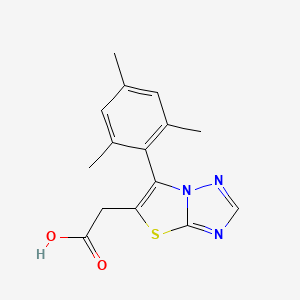 2-(6-Mesitylthiazolo[3,2-b][1,2,4]triazol-5-yl)acetic acid