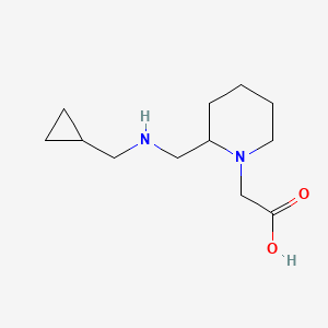 molecular formula C12H22N2O2 B11797461 2-(2-(((Cyclopropylmethyl)amino)methyl)piperidin-1-yl)acetic acid 