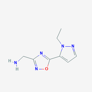 (5-(1-Ethyl-1H-pyrazol-5-yl)-1,2,4-oxadiazol-3-yl)methanamine