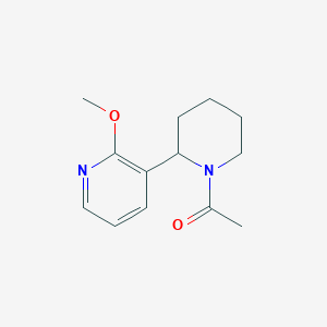 molecular formula C13H18N2O2 B11797669 1-(2-(2-Methoxypyridin-3-yl)piperidin-1-yl)ethanone 