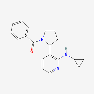 (2-(2-(Cyclopropylamino)pyridin-3-yl)pyrrolidin-1-yl)(phenyl)methanone