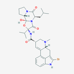 molecular formula C32H40BrN5O5 B117978 (6aR,9S)-5-溴-N-[(1S,2S,4R,7S)-2-羟基-7-(2-甲基丙基)-5,8-二氧代-4-丙烷-2-基-3-氧杂-6,9-二氮三环[7.3.0.02,6]十二烷-4-基]-7-甲基-6,6a,8,9-四氢-4H-吲哚并[4,3-fg]喹啉-9-甲酰胺 CAS No. 65700-36-9