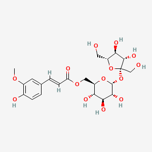 molecular formula C22H30O14 B1179787 [(2R,3S,4S,5R,6R)-6-[(2S,3S,4S,5R)-3,4-二羟基-2,5-双(羟甲基)恶烷-2-基]氧基-3,4,5-三羟基氧杂环-2-基]甲基(E)-3-(4-羟基-3-甲氧基苯基)丙-2-烯酸 CAS No. 137941-45-8