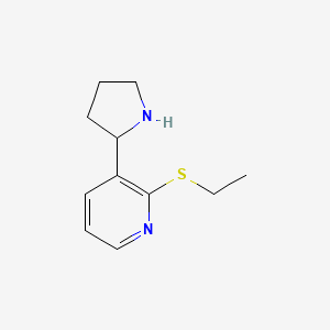 2-(Ethylthio)-3-(pyrrolidin-2-yl)pyridine