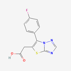 2-(6-(4-Fluorophenyl)thiazolo[3,2-b][1,2,4]triazol-5-yl)acetic acid