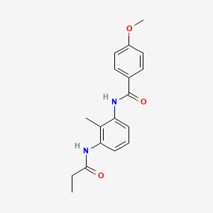 molecular formula C18H20N2O3 B1179791 4-methoxy-N-[2-methyl-3-(propionylamino)phenyl]benzamide 