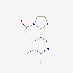 2-(6-Chloro-5-methylpyridin-3-yl)pyrrolidine-1-carbaldehyde