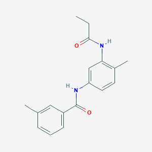 molecular formula C18H20N2O2 B1179793 3-methyl-N-[4-methyl-3-(propionylamino)phenyl]benzamide 