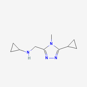 N-((5-Cyclopropyl-4-methyl-4H-1,2,4-triazol-3-yl)methyl)cyclopropanamine