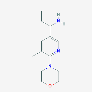 1-(5-Methyl-6-morpholinopyridin-3-yl)propan-1-amine