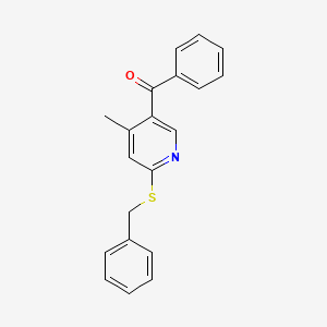 (6-(Benzylthio)-4-methylpyridin-3-yl)(phenyl)methanone